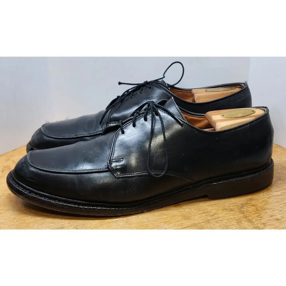 Allen Edmonds Brentwood black leather‎ Oxfords US 11D USA Made Needs Work Used